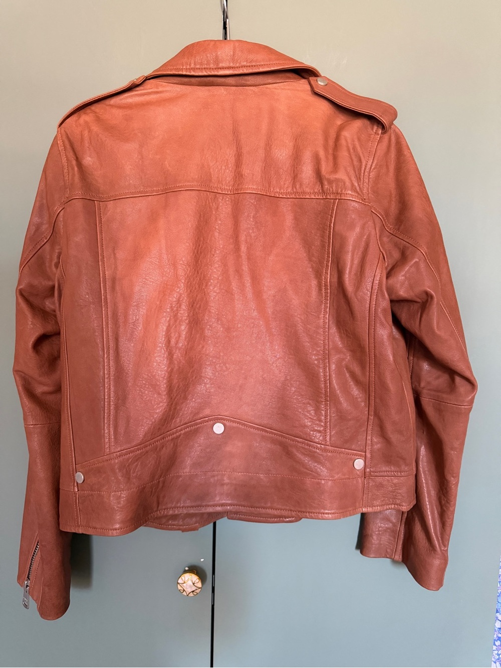 Bagatelle Nyc Genuine Leather Biker Moto Motorcycle Jacket XL hazel $398 - Picture 3 of 7